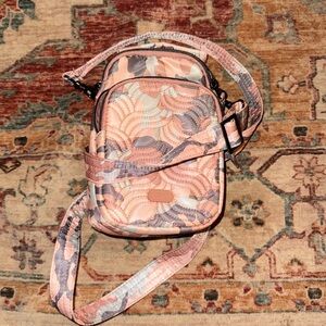 LUG SKEETER MINI CROSSBODY BAG IN CAMO ROSE